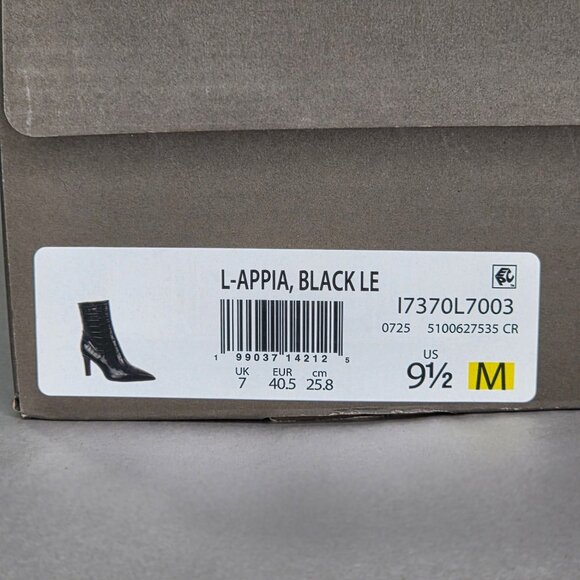 Franco Sarto Women's Franco Appia Booties (Black Croc Print Leather) - Picture 6 of 8